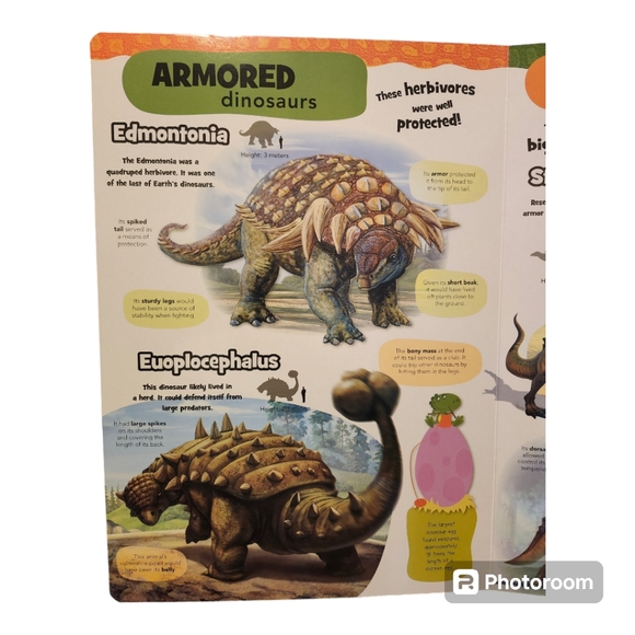 Fascinating Dinosaurs" Hard Pages Beautiful 12 Pages Book Kids Large Book - Picture 3 of 5